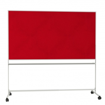 Fahrbare Tafel, Stoffoberfläche, 100x200x67 cm HxBxT Fahrbare Tafel, Stoffoberfläche, 100x200x67 cm HxBxT